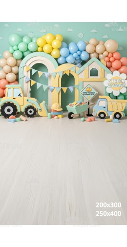 Tło fotograficzne „Kolorowa strefa budowy – dziecięca kraina zabawy” | UB_793